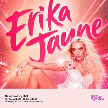 Erika Jayne at New Century Hall on 8 August 2026 gig poster