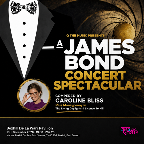 A James Bond Concert Spectacular at De La Warr Pavilion on 18 December 2026 gig poster