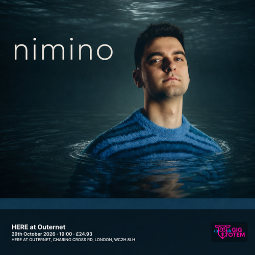 nimino at HERE at Outernet on 29 October 2026 gig poster