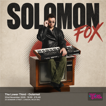 Solomon Fox at The Lower Third on 22 November 2026 gig poster