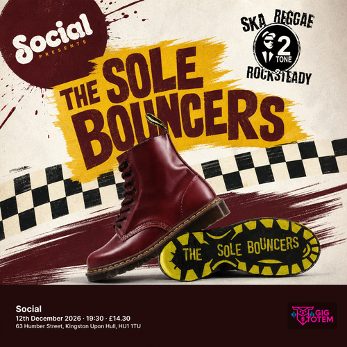 The Sole Bouncers DJ Dr Kitch at Social on 12 December 2026 gig poster