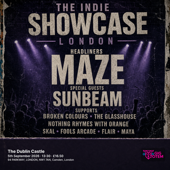 The Indie Showcase London at The Dublin Castle on 5 September 2026 gig poster