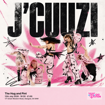 J'cuuzi at The Hug and Pint on 12 July 2026 gig poster
