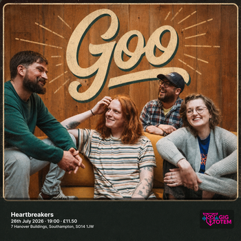 Goo at Heartbreakers on 26 July 2026 gig poster