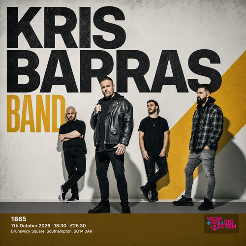 Kris Barras Band at 1865 on 7 October 2026 gig poster