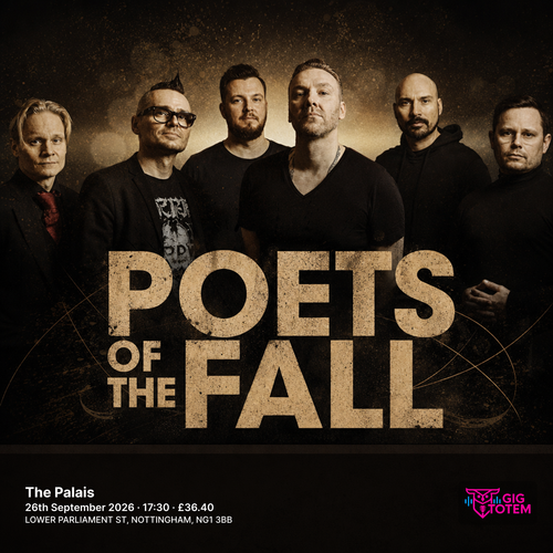 Poets Of The Fall at The Palais on 26 September 2026 gig poster
