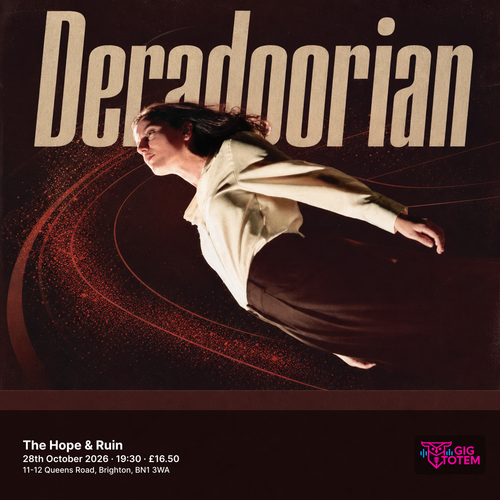 Deradoorian at The Hope & Ruin on 28 October 2026 gig poster