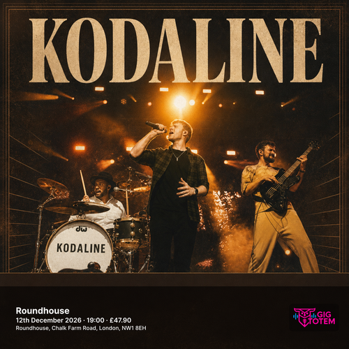 Kodaline at Roundhouse on 12 December 2026 gig poster