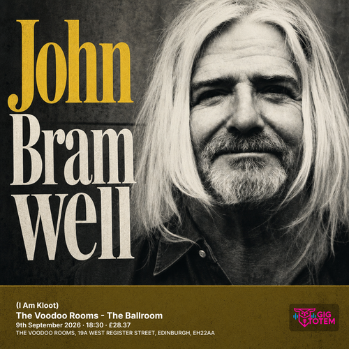 John Bramwell (I Am Kloot) John Bramwell at Voodoo Rooms on 9 September 2026 gig poster