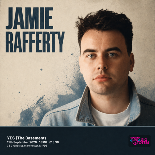 Jamie Rafferty at YES (The Basement) on 11 September 2026 gig poster