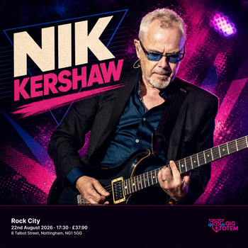 Nik Kershaw Seb Wesson at Rock City on 22 August 2026 gig poster
