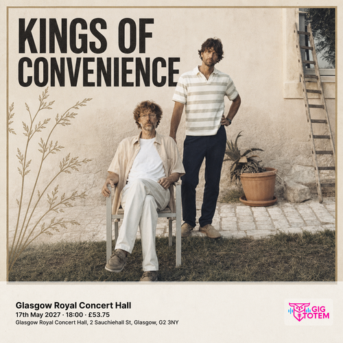 Kings of Convenience at Royal Concert Hall on 17 May 2027 gig poster