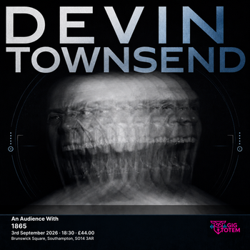 An Audience With Devin Townsend Devin Townsend at 1865 on 3 September 2026 gig poster