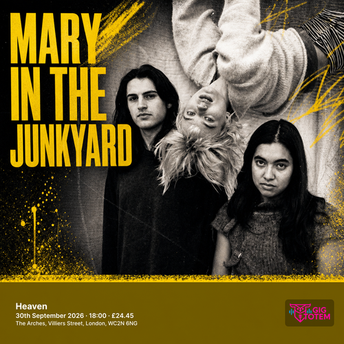 Mary in the Junkyard at Heaven on 30 September 2026 gig poster