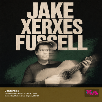 Jake Xerxes Fussell Naima Bock at Concorde 2 on 13 October 2026 gig poster