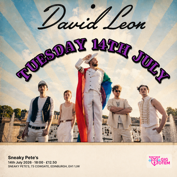 David Leon at Sneaky Pete's on 14 July 2026 gig poster