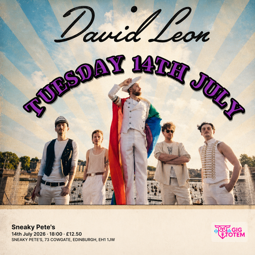 David Leon at Sneaky Pete's on 14 July 2026 gig poster