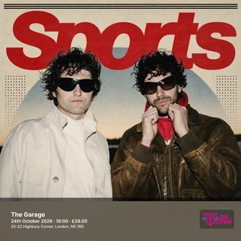 Sports at The Garage on 24 October 2026 gig poster