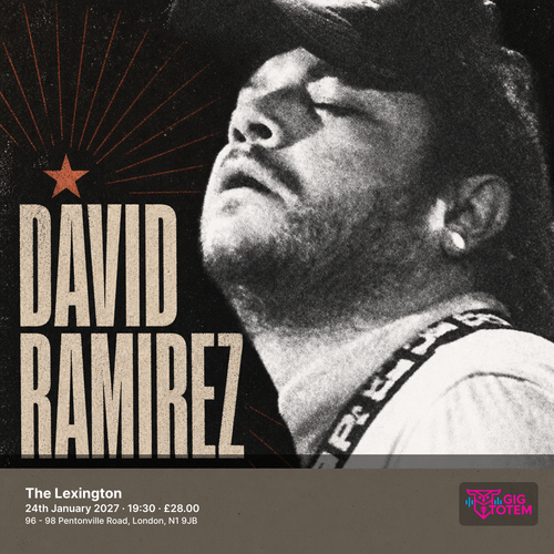 David Ramirez at The Lexington on 24 January 2027 gig poster
