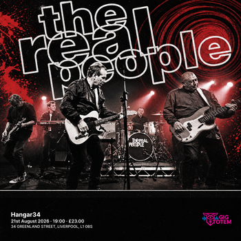 The Real People at Hangar34 on 21 August 2026 gig poster