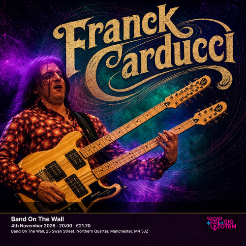 Franck Carducci at Band On The Wall on 4 November 2026 gig poster