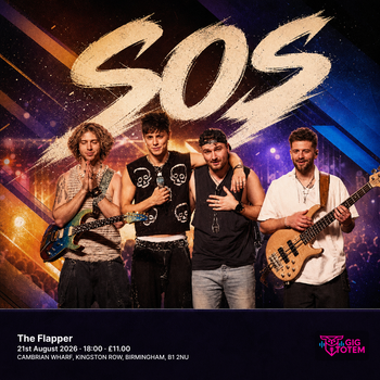 SOS at The Flapper on 21 August 2026 gig poster
