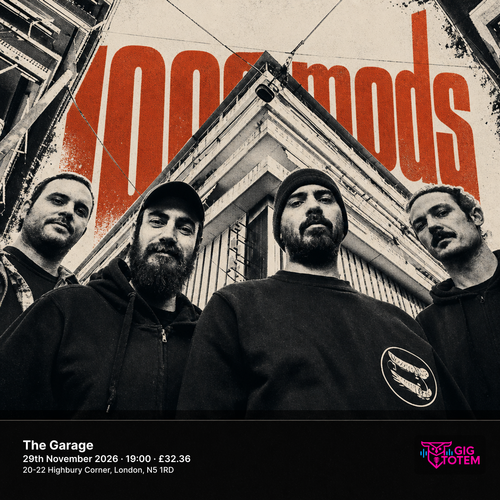 1000Mods Dead Air at The Garage on 29 November 2026 gig poster