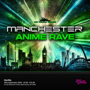 ANIME RAVE at Gorilla on 26 September 2026 gig poster