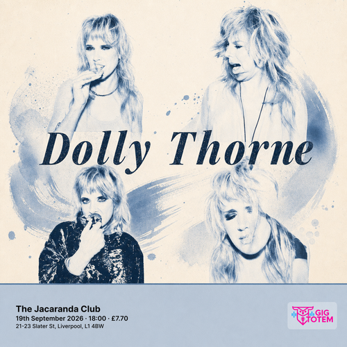 Dolly Thorne at The Jacaranda on 19 September 2026 gig poster
