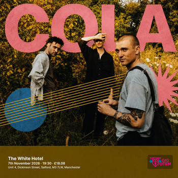 Cola at The White Hotel on 7 November 2026 gig poster