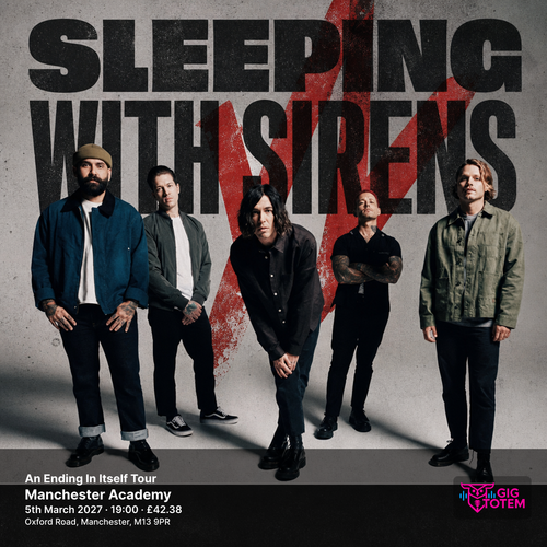 Sleeping With Sirens - An Ending In Itself Tour Sleeping With Sirens, like roses, Like Roses, Sleeping With Sirens, Arm’s Length march 2027 tour poster