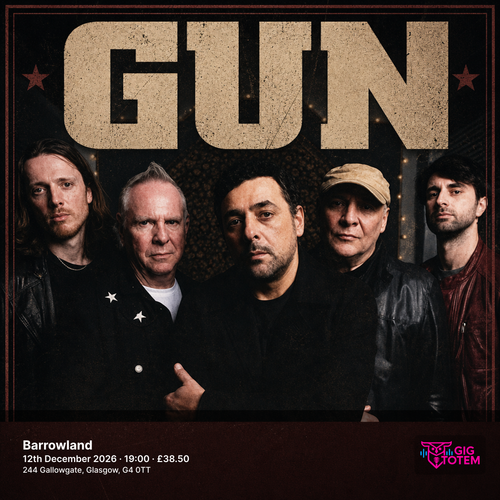 GUN at Barrowland on 12 December 2026 gig poster