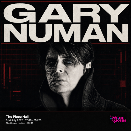 Gary Numan at The Piece Hall on 31 July 2026 gig poster