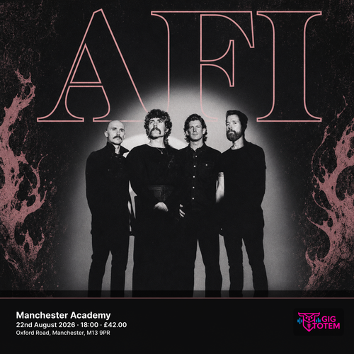 AFI at Manchester Academy on 22 August 2026 gig poster