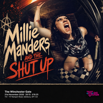 Millie Manders and the Shut Up Millie Manders and The Shutup at The Winchester Gate on 21 November 2026 gig poster