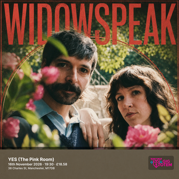 Widowspeak Sam Burton at YES (The Pink Room) on 16 November 2026 gig poster