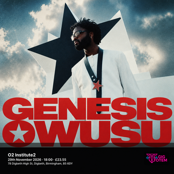 Genesis Owusu at O2 Institute2 on 29 November 2026 gig poster