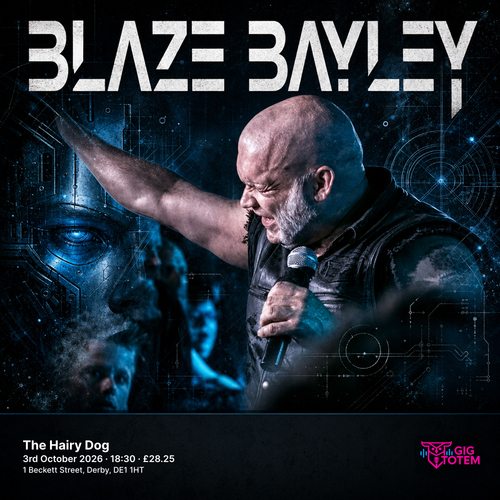 BLAZE BAYLEY at The Hairy Dog on 3 October 2026 gig poster
