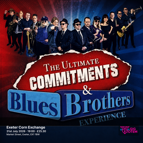 Ultimate Commitments & Blues Brothers Experience at Exeter Corn Exchange on 31 July 2026 gig poster