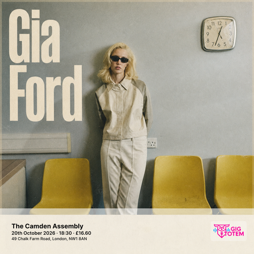 Gia Ford at The Camden Assembly on 20 October 2026 gig poster