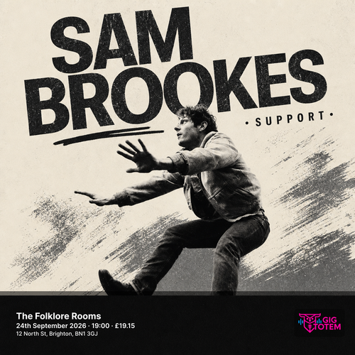 Sam Brookes at The Folklore Rooms on 24 September 2026 gig poster