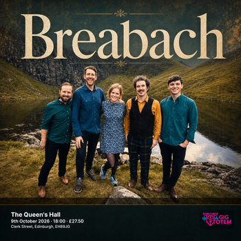 Breabach at The Queen's Hall on 9 October 2026 gig poster