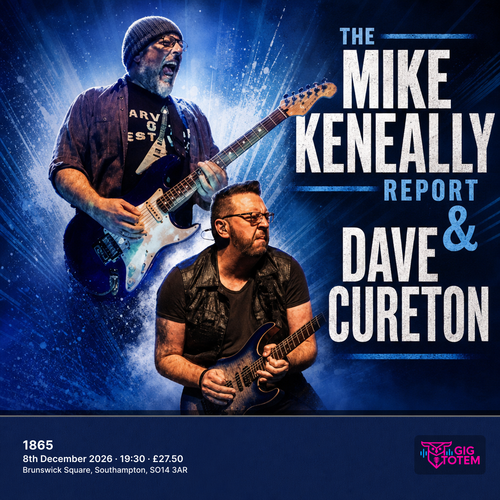 The Mike Keneally Report & Dave Cureton at 1865 on 8 December 2026 gig poster