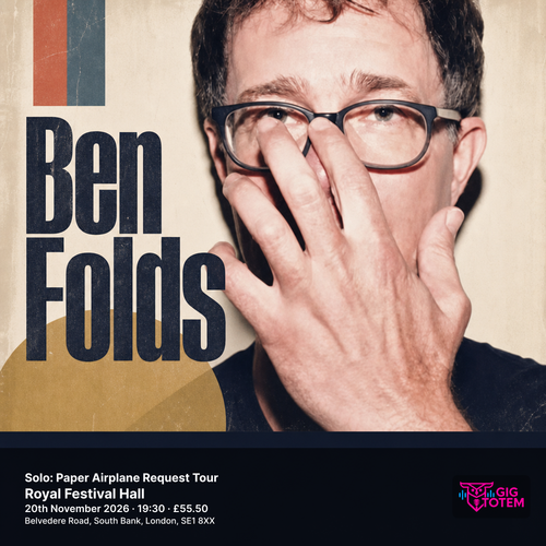 Ben Folds Solo: Paper Airplane Request Tour Ben Folds at Royal Festival Hall on 20 November 2026 gig poster