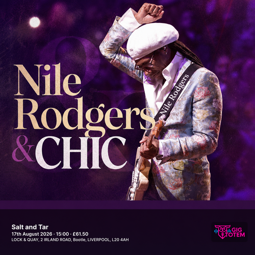 Nile Rodgers & Chic Summer Tour 2026 Brooke Combe, Nile Rodgers & Chic, KATIE OWEN (DJ SET) august 2026 tour poster