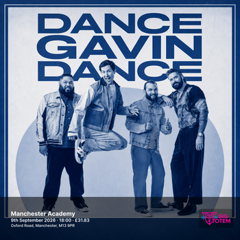 Dance Gavin Dance Dwellings at Manchester Academy on 9 September 2026 gig poster