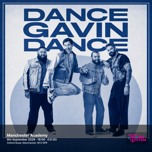 Dance Gavin Dance Dwellings at Manchester Academy on 9 September 2026 gig poster