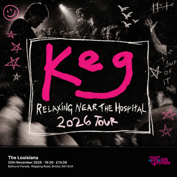 KEG at The Louisiana on 25 November 2026 gig poster