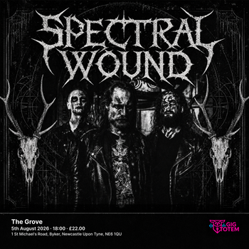 Spectral Wound at The Grove on 5 August 2026 gig poster