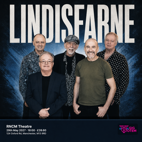 Lindisfarne at RNCM Theatre on 29 May 2027 gig poster